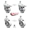 Service Caster Semi Steel Swvl TS Caster w/Roller Bearing-4" Wheel&1/2" Stems-2 w/TTL BRK, 4PK SCC-TSTTL20S415-SSR-121315-2-S-2 - alternate 4